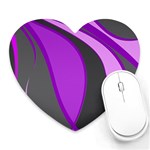 Purple Elegant Lines Heart Mousepads Front