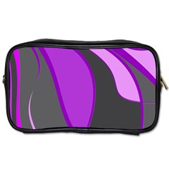 Purple Elegant Lines Toiletries Bags 2-side by Valentinaart