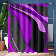 Purple Elegant Lines Shower Curtain 60  X 72  (medium)  by Valentinaart