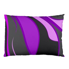 Purple Elegant Lines Pillow Case (two Sides) by Valentinaart