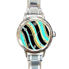 Elegant Lines Round Italian Charm Watch