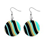 Elegant Lines Mini Button Earrings Front