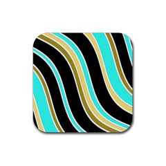 Elegant Lines Rubber Coaster (square)  by Valentinaart