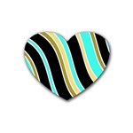 Elegant Lines Rubber Coaster (Heart)  Front