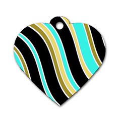 Elegant Lines Dog Tag Heart (One Side)