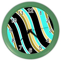 Elegant Lines Color Wall Clocks by Valentinaart