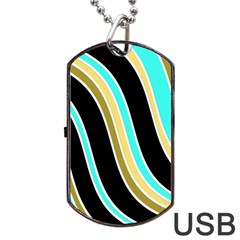 Elegant Lines Dog Tag USB Flash (Two Sides) 