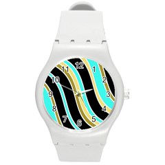 Elegant Lines Round Plastic Sport Watch (M)