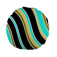 Elegant Lines Standard 15  Premium Round Cushions by Valentinaart