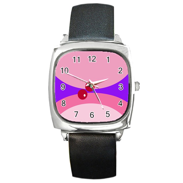 Decorative Abstraction Square Metal Watch