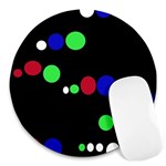 Colorful Dots Round Mousepads Front