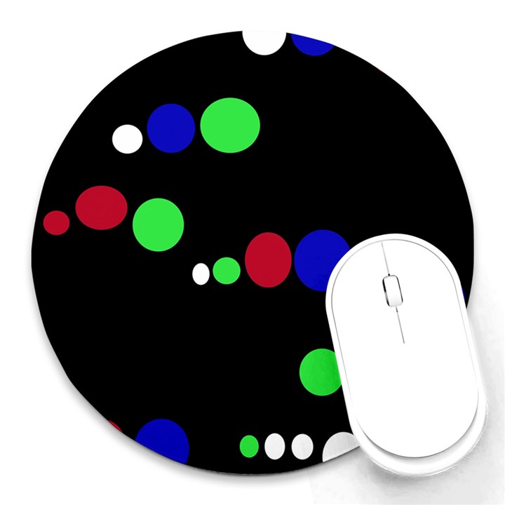 Colorful Dots Round Mousepads