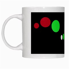 Colorful Dots White Mugs by Valentinaart