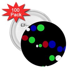 Colorful Dots 2 25  Buttons (100 Pack) 