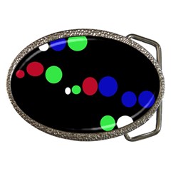 Colorful Dots Belt Buckles by Valentinaart