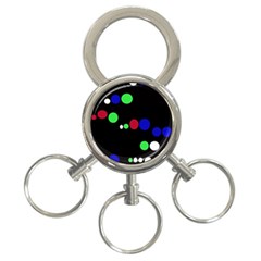 Colorful Dots 3-ring Key Chains by Valentinaart