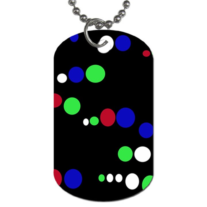 Colorful Dots Dog Tag (One Side)