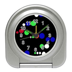 Colorful Dots Travel Alarm Clocks by Valentinaart