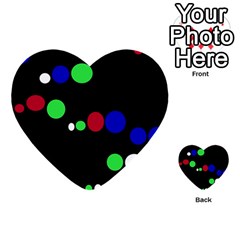 Colorful Dots Multi-purpose Cards (heart)  by Valentinaart