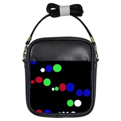 Colorful Dots Girls Sling Bags by Valentinaart