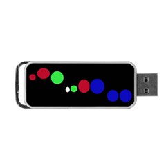 Colorful Dots Portable Usb Flash (one Side) by Valentinaart