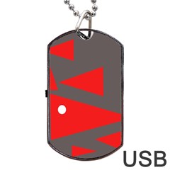 Decorative Abstraction Dog Tag Usb Flash (one Side) by Valentinaart