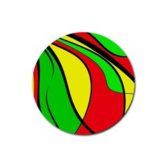 Colors Of Jamaica Rubber Coaster (round)  by Valentinaart