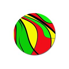 Colors Of Jamaica Magnet 3  (round) by Valentinaart