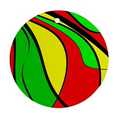 Colors Of Jamaica Round Ornament (two Sides)  by Valentinaart