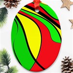 Colors Of Jamaica Oval Ornament (Two Sides) Front