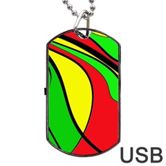 Colors Of Jamaica Dog Tag Usb Flash (one Side) by Valentinaart