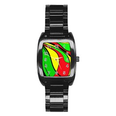 Colors Of Jamaica Stainless Steel Barrel Watch by Valentinaart