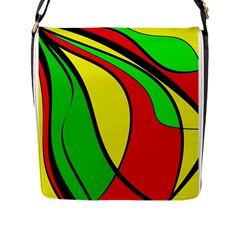 Colors Of Jamaica Flap Messenger Bag (l)  by Valentinaart