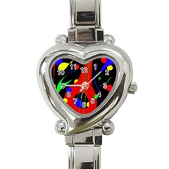 Abstract Guitar  Heart Italian Charm Watch by Valentinaart