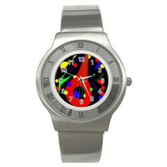 Abstract Guitar  Stainless Steel Watch by Valentinaart