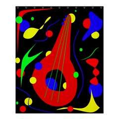 Abstract Guitar  Shower Curtain 60  X 72  (medium)  by Valentinaart