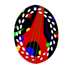 Abstract Guitar  Ornament (oval Filigree)  by Valentinaart