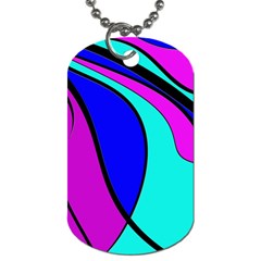 Purple And Blue Dog Tag (one Side) by Valentinaart