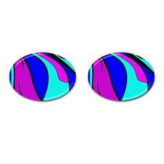 Purple And Blue Cufflinks (oval) by Valentinaart