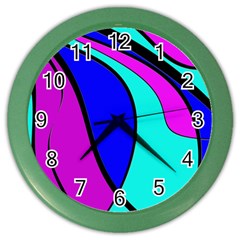 Purple And Blue Color Wall Clocks by Valentinaart