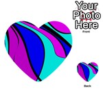 Purple and Blue Multi-purpose Cards (Heart)  Front 1