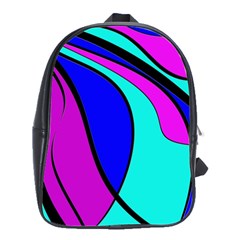 Purple And Blue School Bags(large)  by Valentinaart