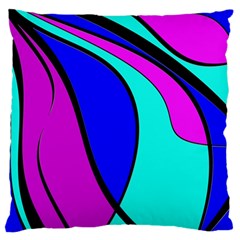 Purple And Blue Large Flano Cushion Case (one Side) by Valentinaart