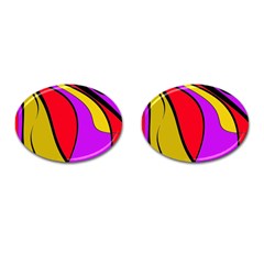 Colorful Lines Cufflinks (oval) by Valentinaart