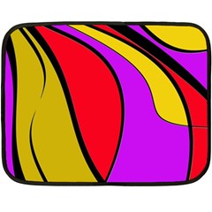 Colorful Lines Fleece Blanket (mini) by Valentinaart