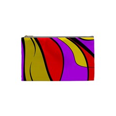 Colorful Lines Cosmetic Bag (small)  by Valentinaart