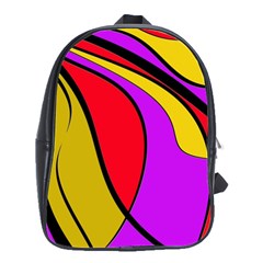 Colorful Lines School Bags(large)  by Valentinaart