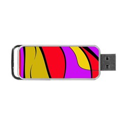 Colorful Lines Portable Usb Flash (one Side) by Valentinaart