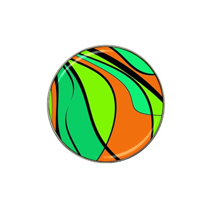 Green and orange Hat Clip Ball Marker (10 pack)