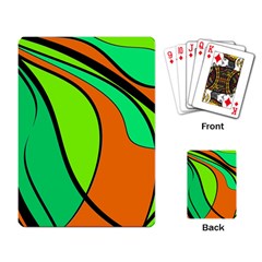 Green And Orange Playing Card by Valentinaart